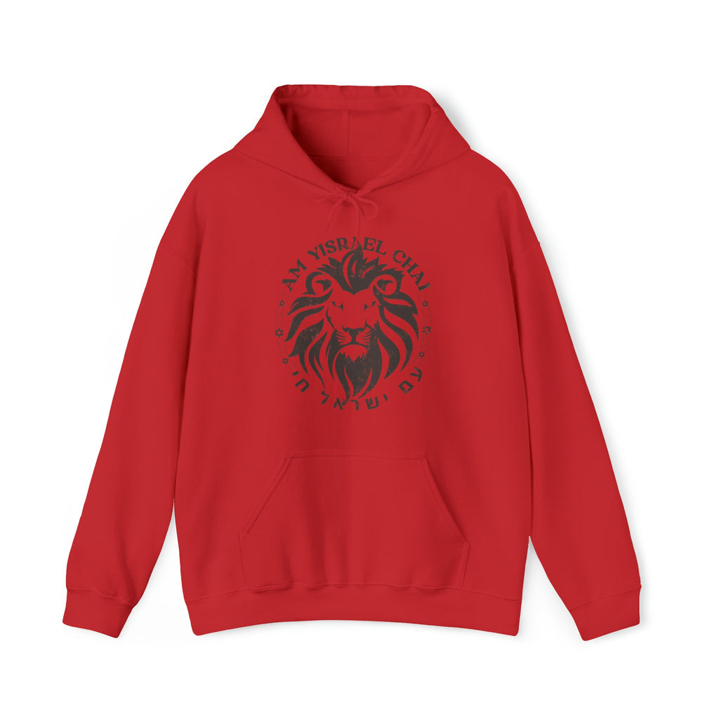 Hoodie Am Yisrael Chai, Lion Zion Unisex Heavy Blend Hooded Sweatshirt, graphic, israel, art, jewish, jewish gift Israelite, Israeli Pride