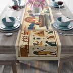 Passover Story Table Runner Egyptian Hieroglyphs Seder Table Decor with Ancient Egyptian Art Pesach Gifts Jewish Holiday Gift Israel Art