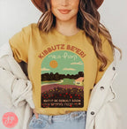 Kibbutz Beeri Be'eri Shirt Unisex Cotton Israel Art Jewish Artist Israeli Israel קיבוץ Vintage Design Graphic Tee Town Village Hand drawn