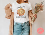 Everything Bagel shirt, Jewish shirt, woman shirt, t-shirt women trendy, bagel, art, Cotton shirt, gift for her, gift for him, jewish