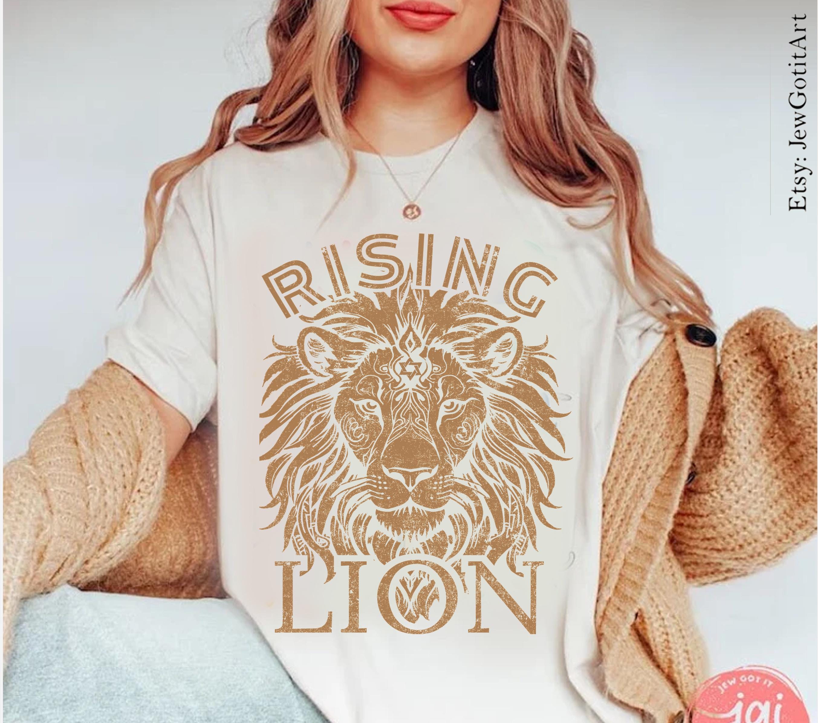 Rising Lion Shirt Israel Lion Am Yisrael Chai T-Shirt Nation Who Rises Like a Lion Jewish Pride Shirt Hebrew Shirt Israel Gift IDF Support