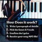 Create a Custom Song Personalized Music Lyrics Unique Birthday Gift Wedding Anniversary Digital MP3 Download Made Just for You Mother's Day