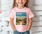 Haifa Israel Tshirt unisex Shirt woman, man shirt, jewish gifts Israel Art Design Jewish Shirt Hanukkah Israeli Artist City Cities of Israel