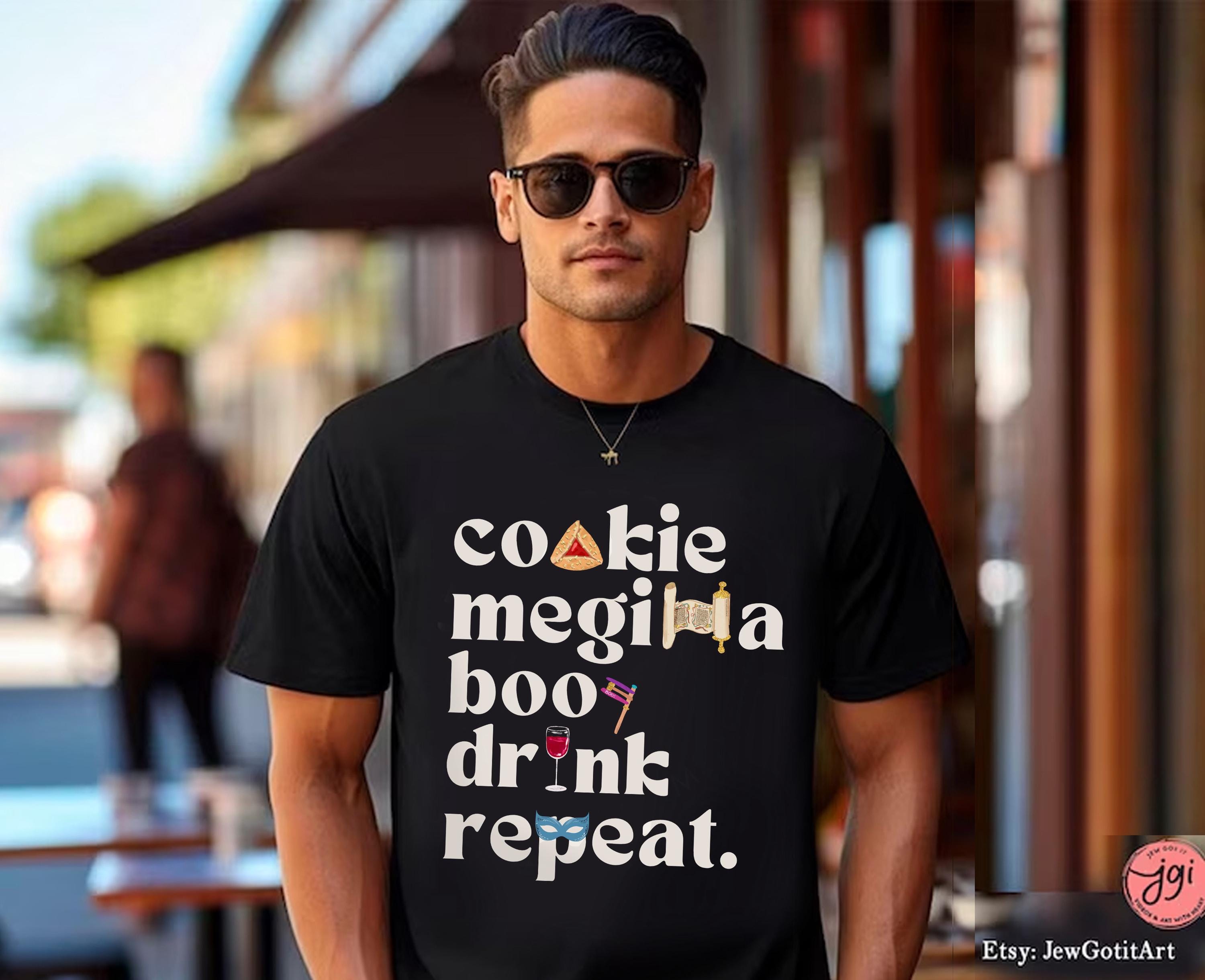 Purim T-Shirt Costume Shirt Israeli Artist Jewish Gift Israel Apparel Sweatshirt Am Yisrael Chai Purim Costume Megillah Hamantaschen Groger