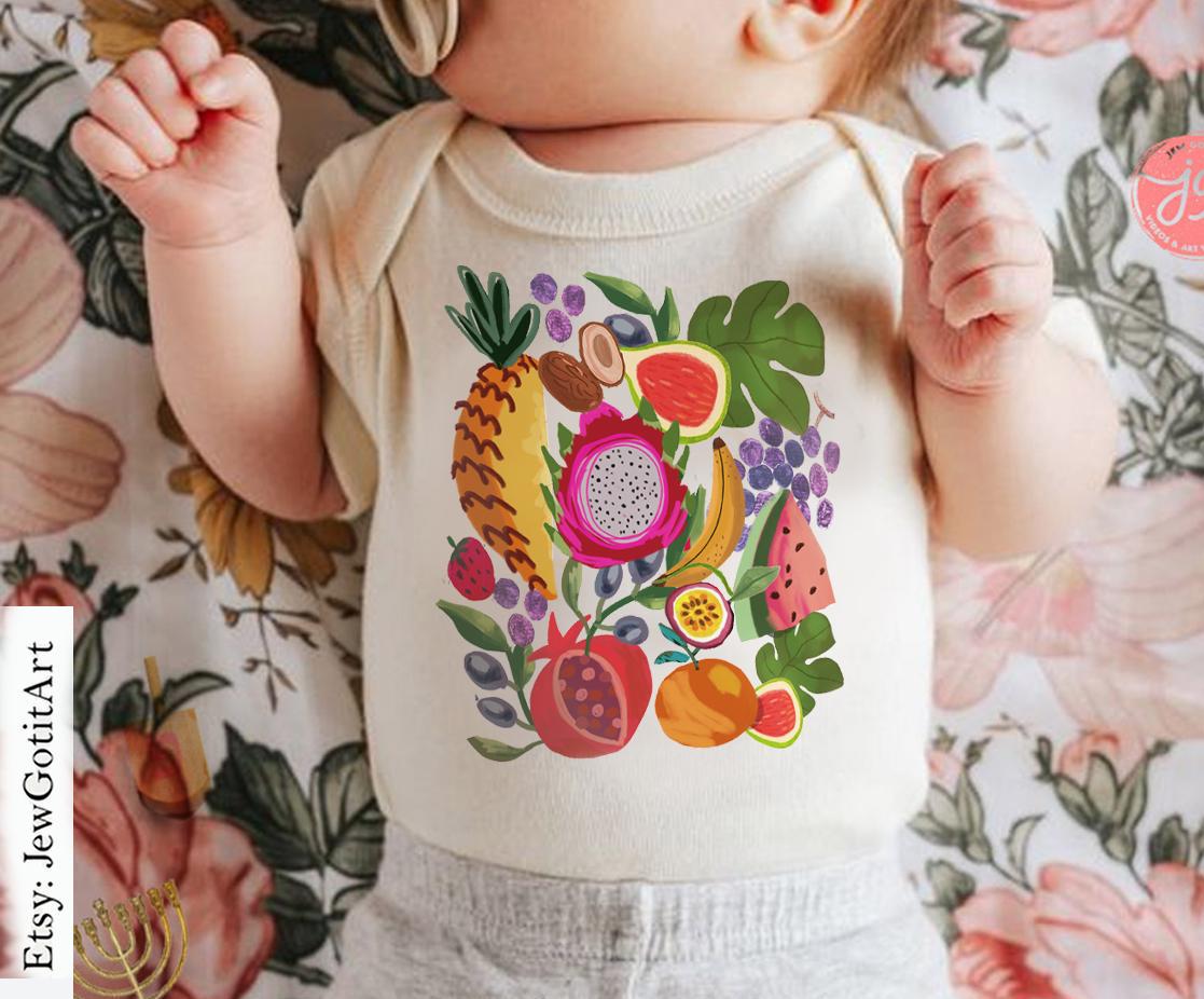 Fruits Israel Hoodie Sweatshirt Unisex Hanukkah Gifts, Am Yisrael Chai Jewish gift Israel art chanukah woman shirt kid Fruit Art Fruits
