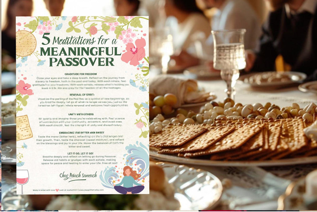 Passover Mediation Page Seder Printable Passover Table Game Engaging Passover Questions Seder Night Passover Printable Activity Pesach Gift