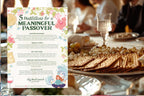 Passover Mediation Page Seder Printable Passover Table Game Engaging Passover Questions Seder Night Passover Printable Activity Pesach Gift