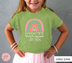 Customized Little Girl T Shirt, Rainbow custom personalized Name, kids, Birthday girl gift,  hebrew gift, jewish gift, little girl shirt