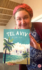 Tel Aviv Beach Mug 15 oz 11 oz Israeli Artist Jewish gift Two-Tone Coffee Mugs coffee mug fruit mug coffee lover City Israel Gift Gifts