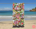 Beach Towel Israel Species Shower towels Fruit Art Israeli Art Jewish gift Hanukkah gifts Am Yisrael Stand with Israel Accessory bathroom