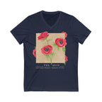 Any Design on V-Neck Tshirt, Unisex Jersey Short Sleeve V-Neck Tee, Hanukkah, hanukkah gifts, tshirt, graphic tee, Israel art, Am Yisrael