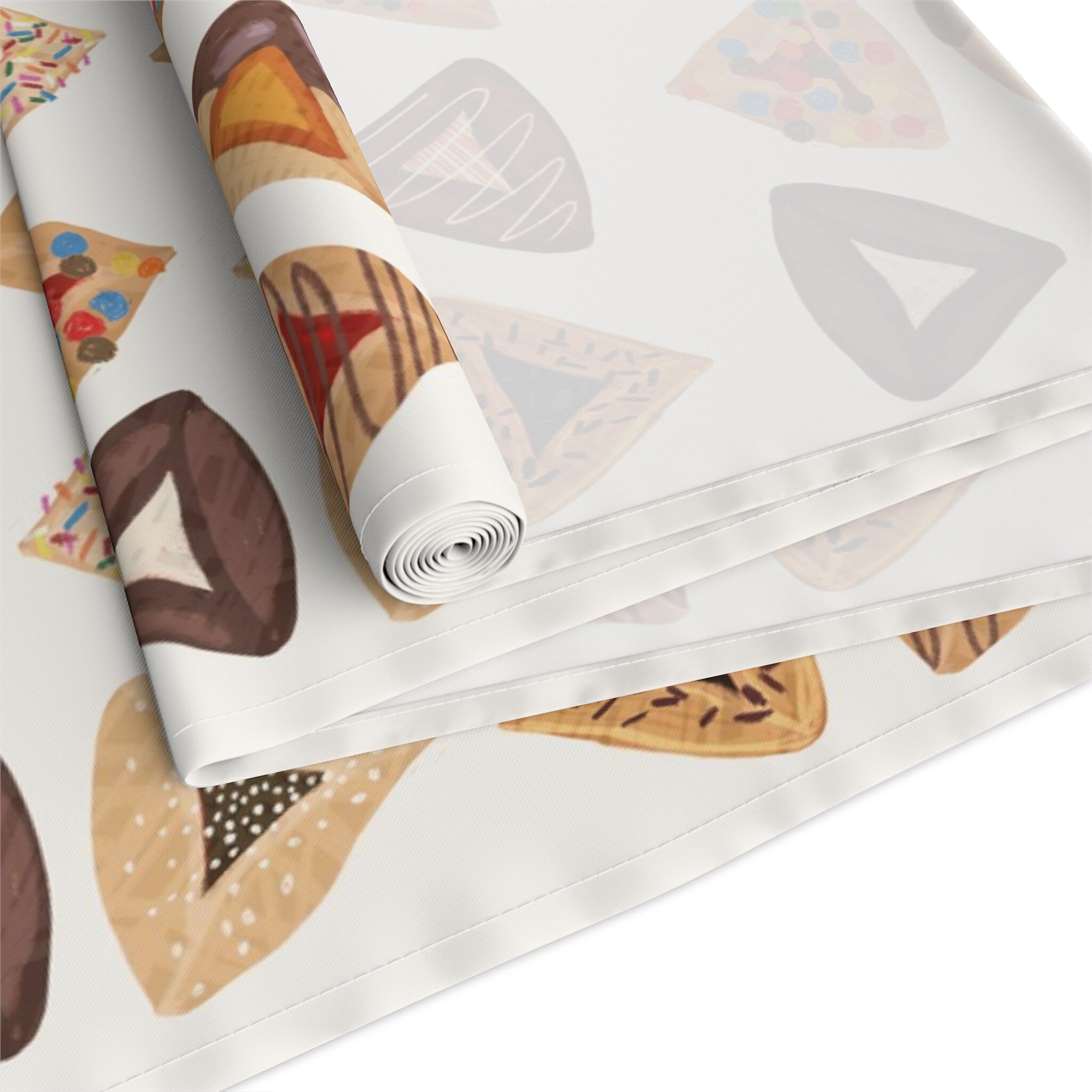 Purim Hamantaschen Table Runner Decoration Jewish gifts Israel Mishloach Manot gift Holiday Israeli Artist Decor Art customized Costume fun