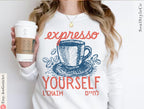 Coffee Espresso Hoodie Sweatshirt T-Shirt L'Chaim Zionist Shirt Israeli Artist Jewish Gift Apparel coffee lover Sweater Am Yisrael Chai