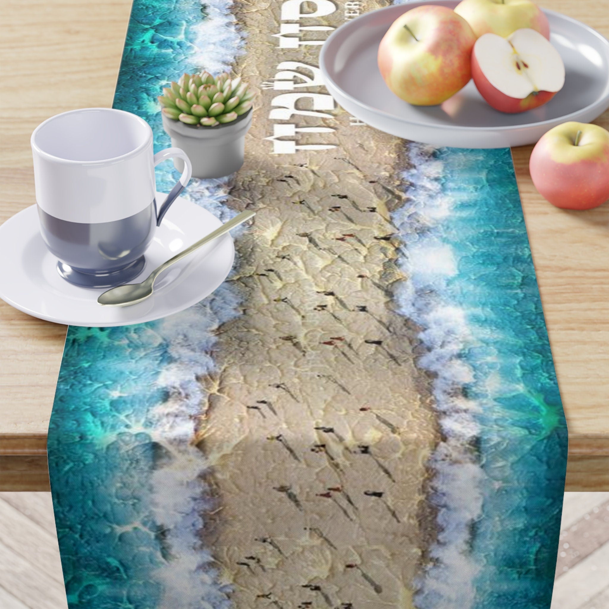 Passover Pesach Table Runner Decor Sea Splitting Split Decoration Jewish gifts Israel gift Holiday Israeli Artist Seder plate personalized