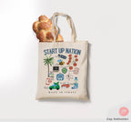Start Up Nation Israel Tote Bag Made in Israel Am Yisrael Chai jewish gift Israeli Artist Rosh Hashanah Jewish Holiday Gifts Art cotton bag