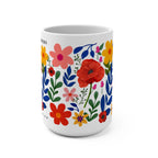 Flower Market Haifa Israel Tote Bag Mug 11oz 15oz Floral Art Jewish Gift Kalanit Flower Shirt Israeli Artist Mug Ceramic Mugs Kalanit Flower