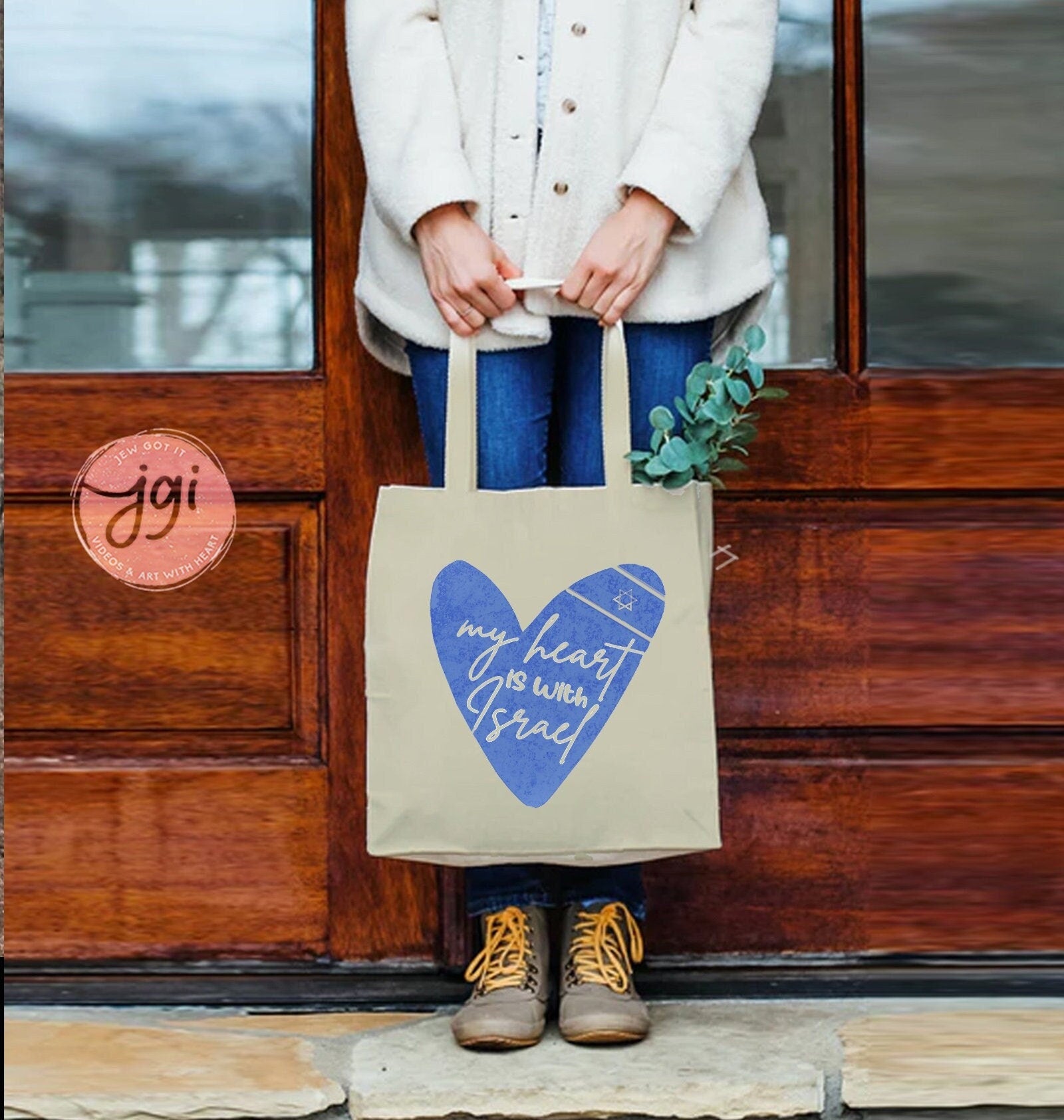 I stand with Israel Tote bag, canvas bag, Israel, bag, cotton bag, jewish gift, text, everyday bag, shopping bag, jewish gift, Hanukkah gift