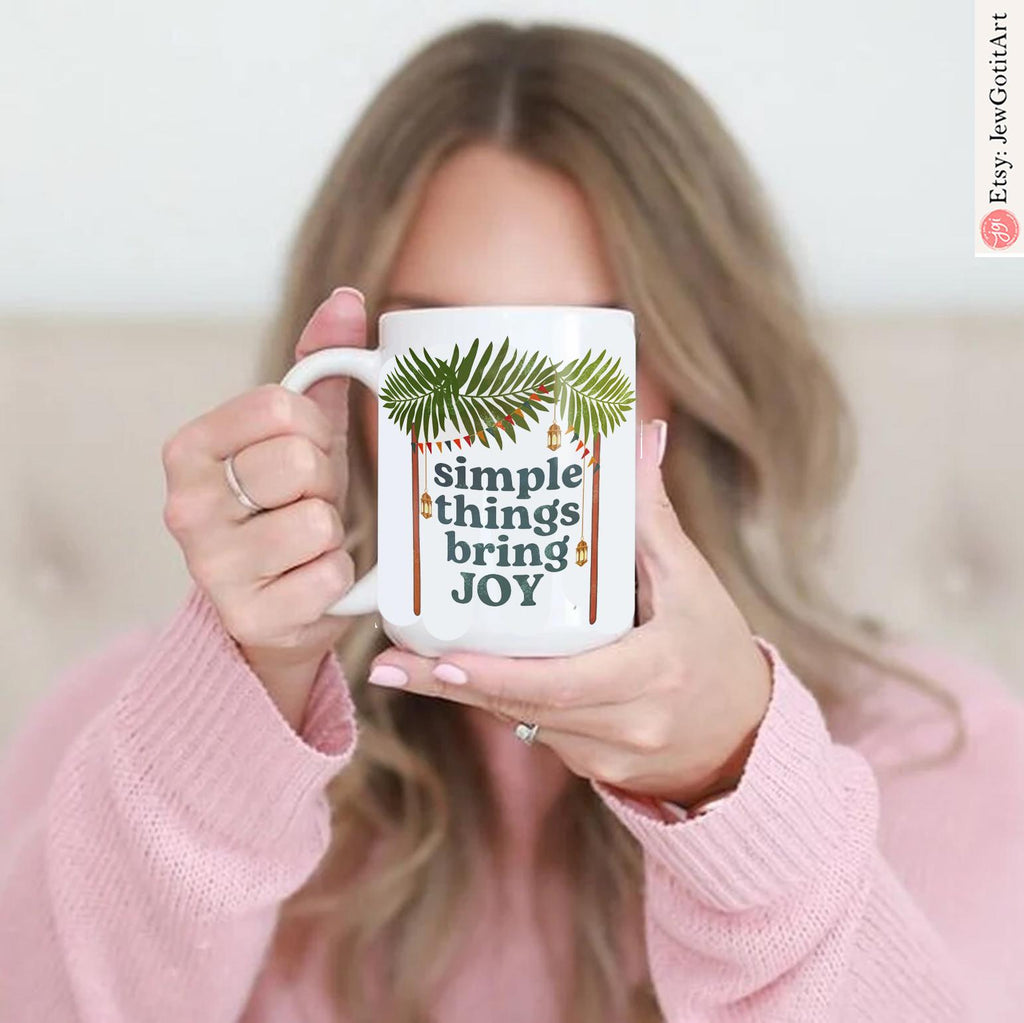 Sukkot Etrog & lulav 4 Species Mug, art, tea cup, coffee cup, Ceramic Mug 11oz 15oz, mug, Israel, Jewish, coffee mug, feast of tabernacles