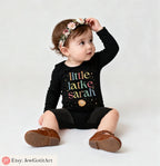 Hanukkah Onesie Little Latke Baby Onesie Shirt | Personalized Jewish Gift | Custom Baby Bodysuit Israeli Artist Am Yisrael Chai Holiday Gift