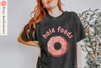 Donut Shirt hole foods Tshirt unisex Pink Donut Shirt woman man shirt jewish gift, Israel Art Jewish Shirt Hanukkah Israeli Artist Holiday