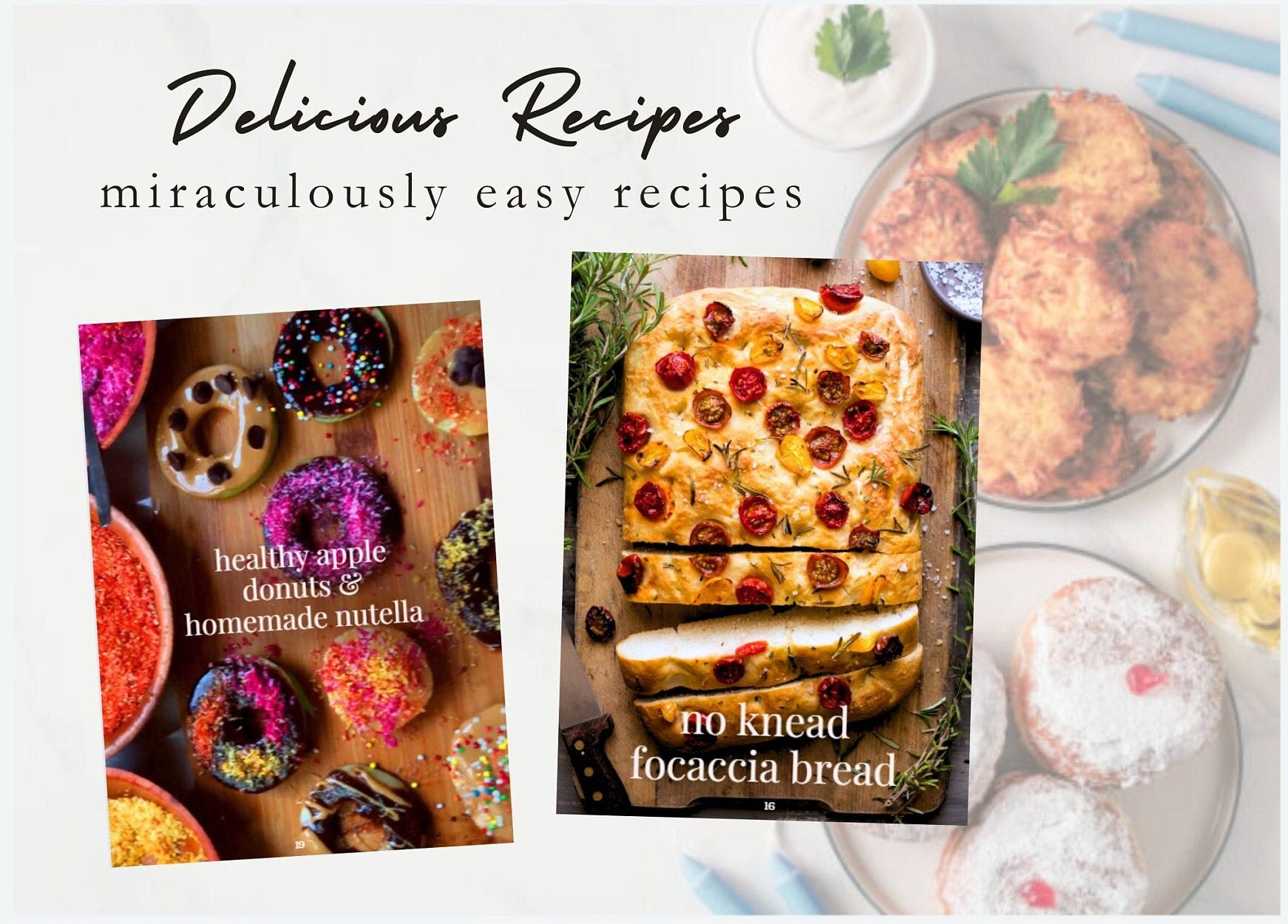 Hanukkah Cookbook Ebook Download Recipes blessings Spiritual Preparation Digital Chanukah Printable Jewish Holiday Menorah Dreidel Jokes