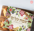 Challah Cover 7 Species of Israel Art hand drawn Jewish Holiday Art Israeli Artist Table Decor Bread covering Kiddush Shabbat Shalom Shabbos