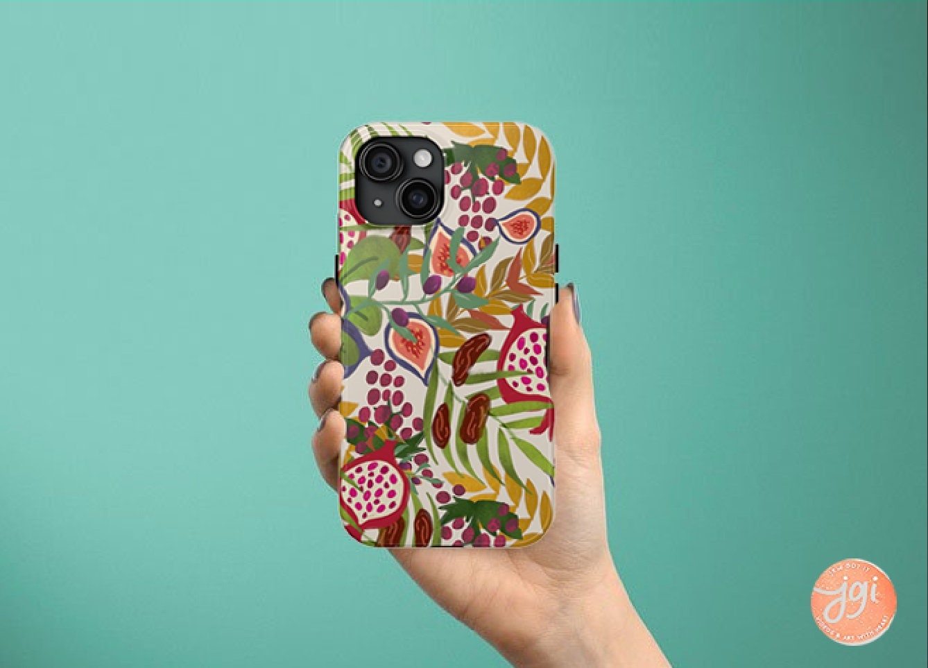 7 Species of Israel Phone case iphone, galaxy fruit  israel art jewish gift Israelite Israeli Artist Pride Proud Jew tough phone cases Purim