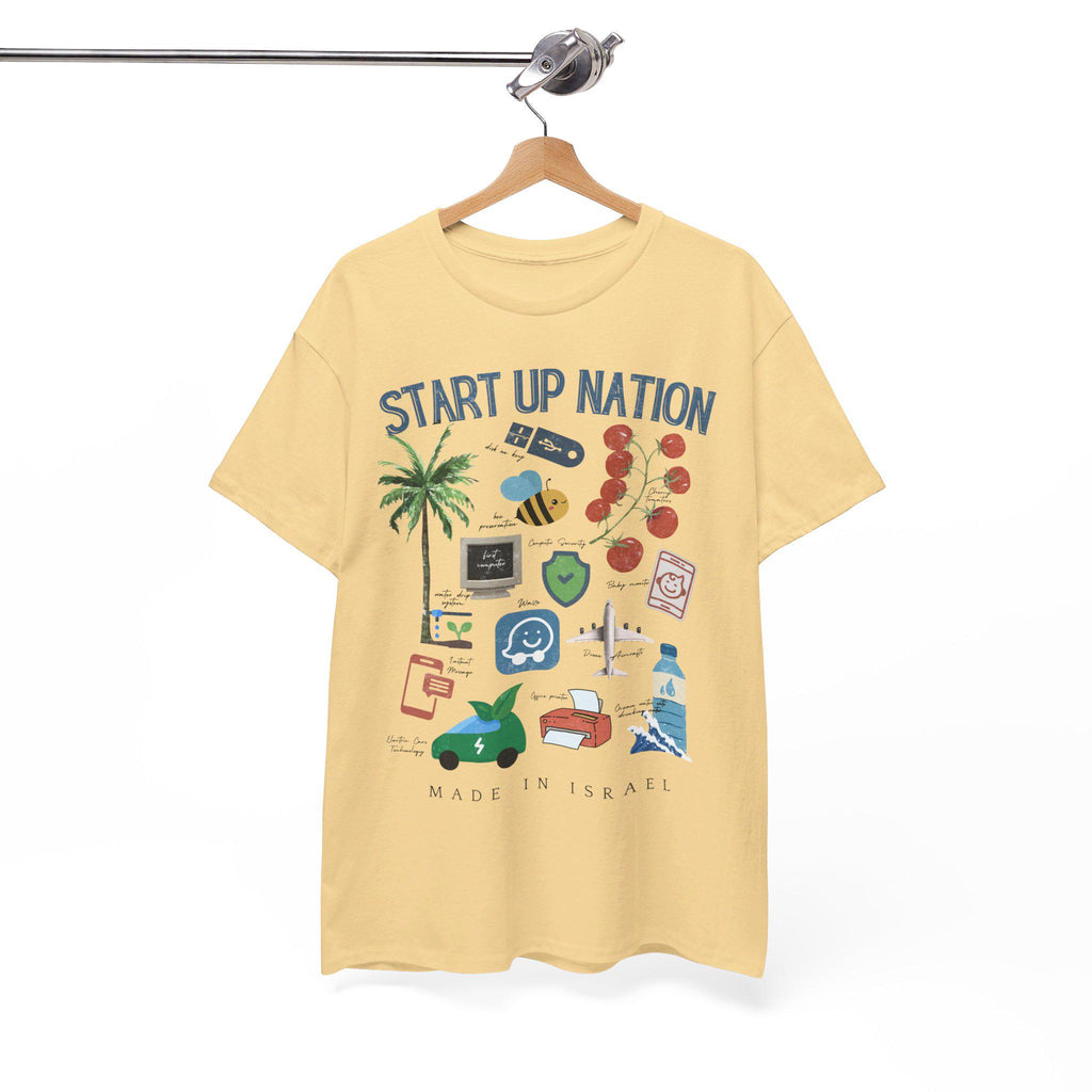 Start Up Nation Israel Shirt Made in Israel T-shirt Am Yisrael Chai jewish gift Israeli Artist Rosh Hashanah Jewish Holiday Gifts Jewish Art