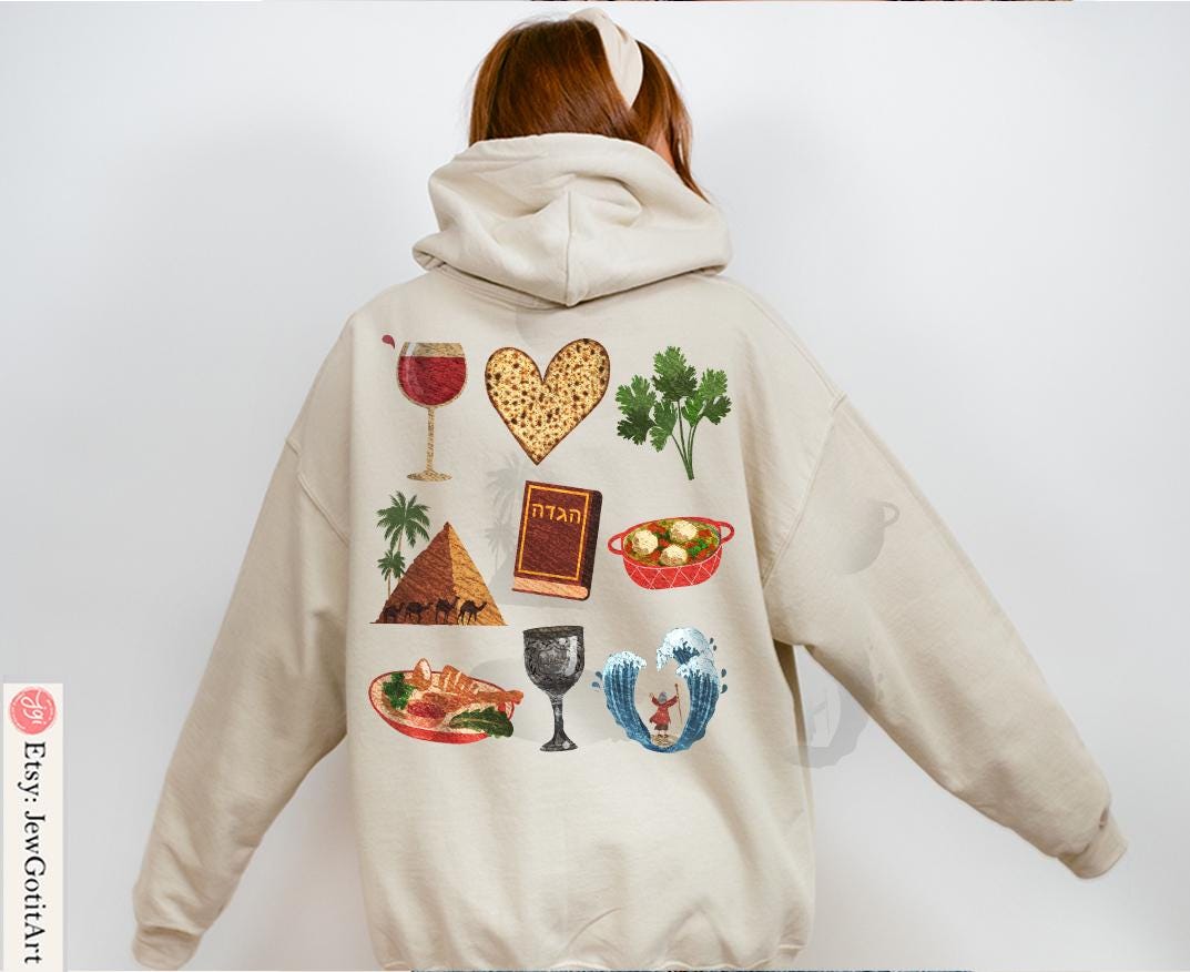 Passover T-Shirt for Men & Women Graphic Tee, Jewish Holiday Shirt Pesach Shirt Am Yisrael Chai Passover Gift Jewish Apparel Moses Matzah