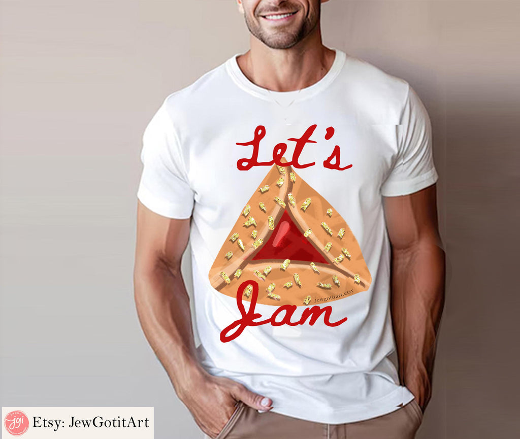 Hamantaschen Purim Hoodie Sweatshirt Shirt Let’s Jam Purim Costume Israeli Artist Jewish Holiday Gift Yisrael Chai Cookie Shirt Purim Gift