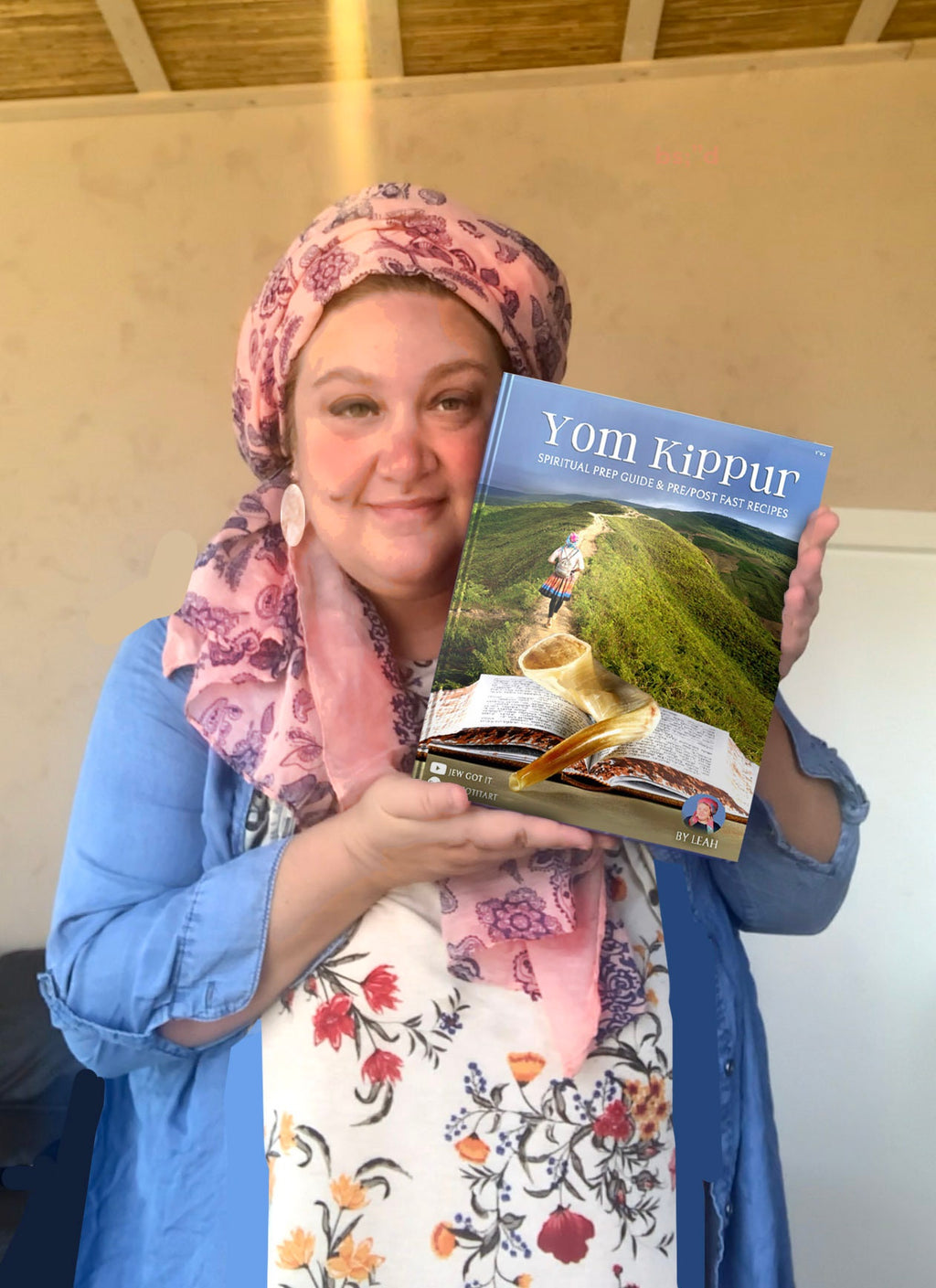 Hardcover Yom Kippur Book Spiritual Prep and Cookbook Recipes for pre post Fast, blessings, shana tova, jewish holiday, decorations, gift