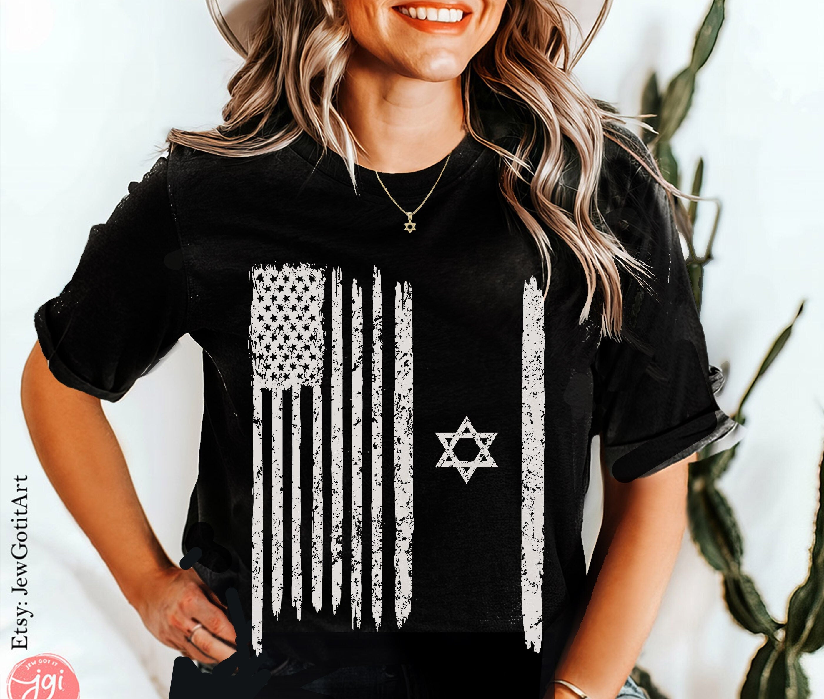 USA & Israel Tshirt, Unisex shirt graphic tee shirt israel Art jewish, jewish gift Israelite Israeli Pride, Proud Jew Stars Stripes America