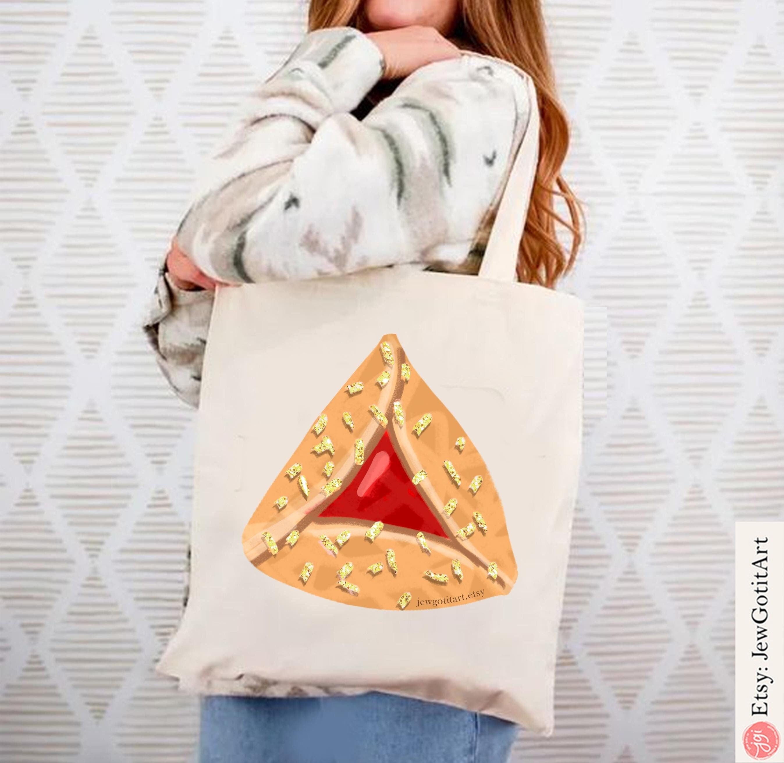 Purim Hamantaschen Tote Bag Mishloach Manot Queen Hearts Queen Esther Jewish Gift Israeli Art Yisrael Chai Megillah Costume Purim Holiday