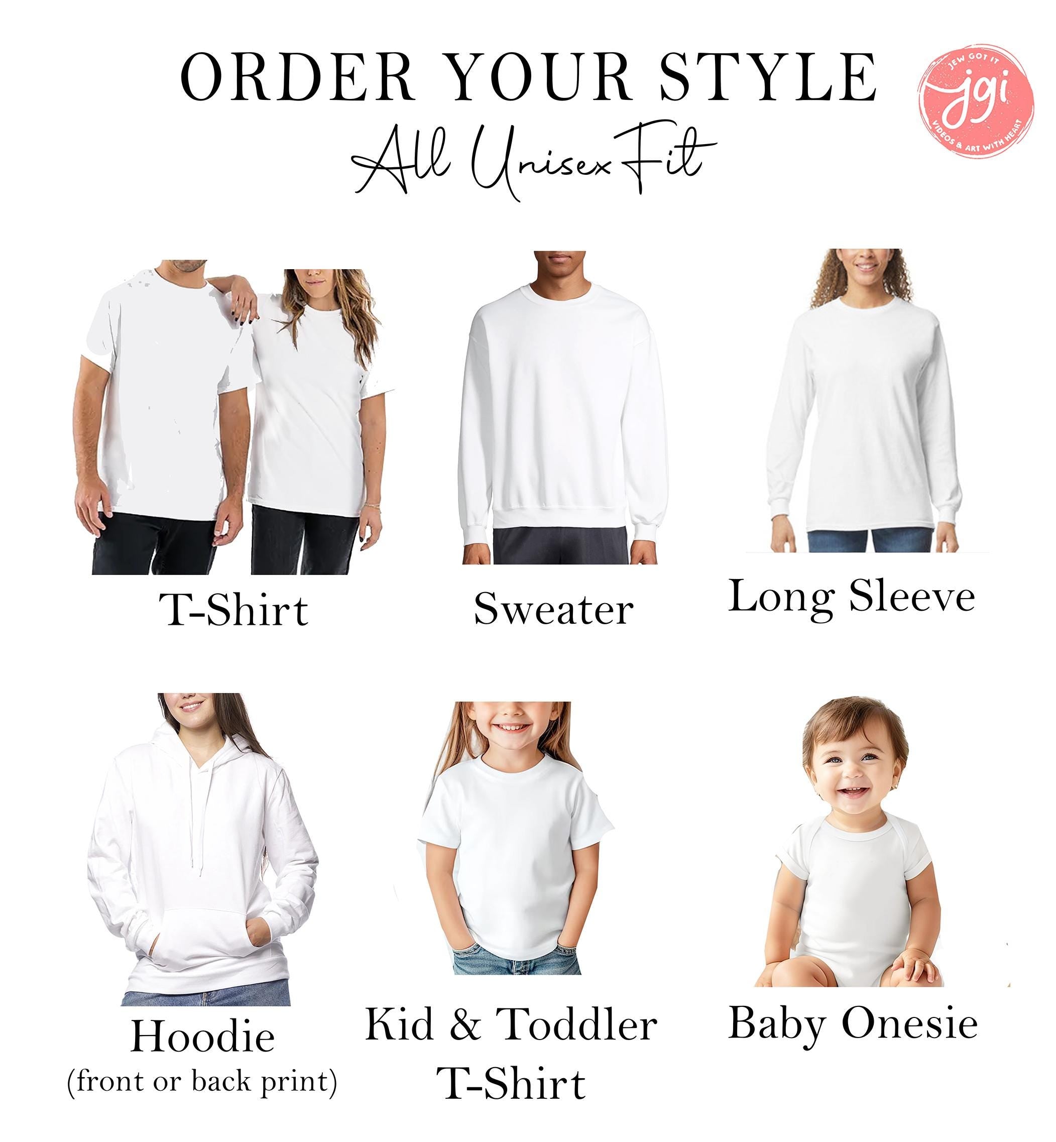 Olive You Sweatshirt Olives of Israel T-Shirt Unisex Tee Jewish Israel Art Am Yisrael Chai Women’s Graphic Tee Shirt I Love You Gift