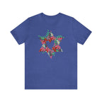 Flower Star David Shirt Unisex Jersey Short Sleeve Graphic Tee, vintage shirt, israel, art, jewish gift Israelite, Israeli Pride, Proud Jew