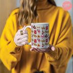 Purim Tote Bag & Mishloach Manot Mug 11oz 15oz Hamantaschen Art Jewish Gift by Israeli Artist - Ceramic Coffee Mugs Am Yisrael Chai Wine Art