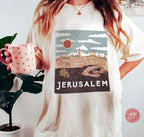 Vintage Jerusalem Shirt, Jewish shirt, Hebrew shirt, woman shirt, t-shirt women trendy, Vintage Inspired Cotton T-shirt, Unisex Tee