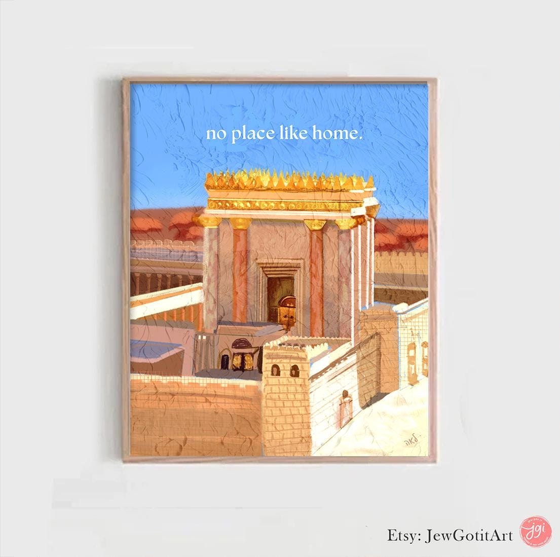 Holy Temple Jerusalem Wall Art Beit Hamikdash Holyland Am Yisrael Chai Jewish Gift Israeli Artist Gift Jewish Gifts Art Poster Israel Art