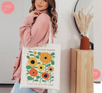 Tel Aviv Flower Market tote bag, cotton bag, israel, everyday bag, shopping bag, jewish gift for her trendy bag graphic art Israel gifts