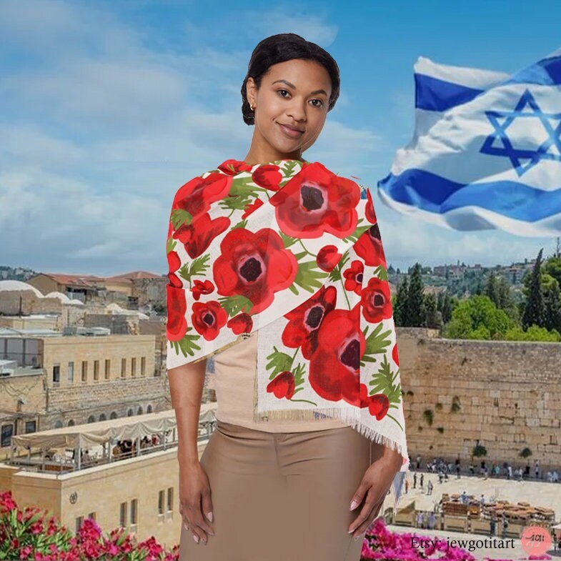 Israel Hills & Vineyards Scarf Landscape Head Headwrap Scarves Women fabric Hair Cover Covering Jewish Israeli Artist Art Am Yisrael Chai