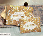 Personalized Matzah Cover Set Afikomen Set Passover 7 Species Israel Table Runner Jewish Holiday Decor Custom Passover Gift Matzah Afikomen