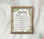 Ushpizin Blessings Seder Printable Sukkot Decoration for Sukkah decor for Sukkot Gift, Download Brachot  feast of tabernacles Hebrew English